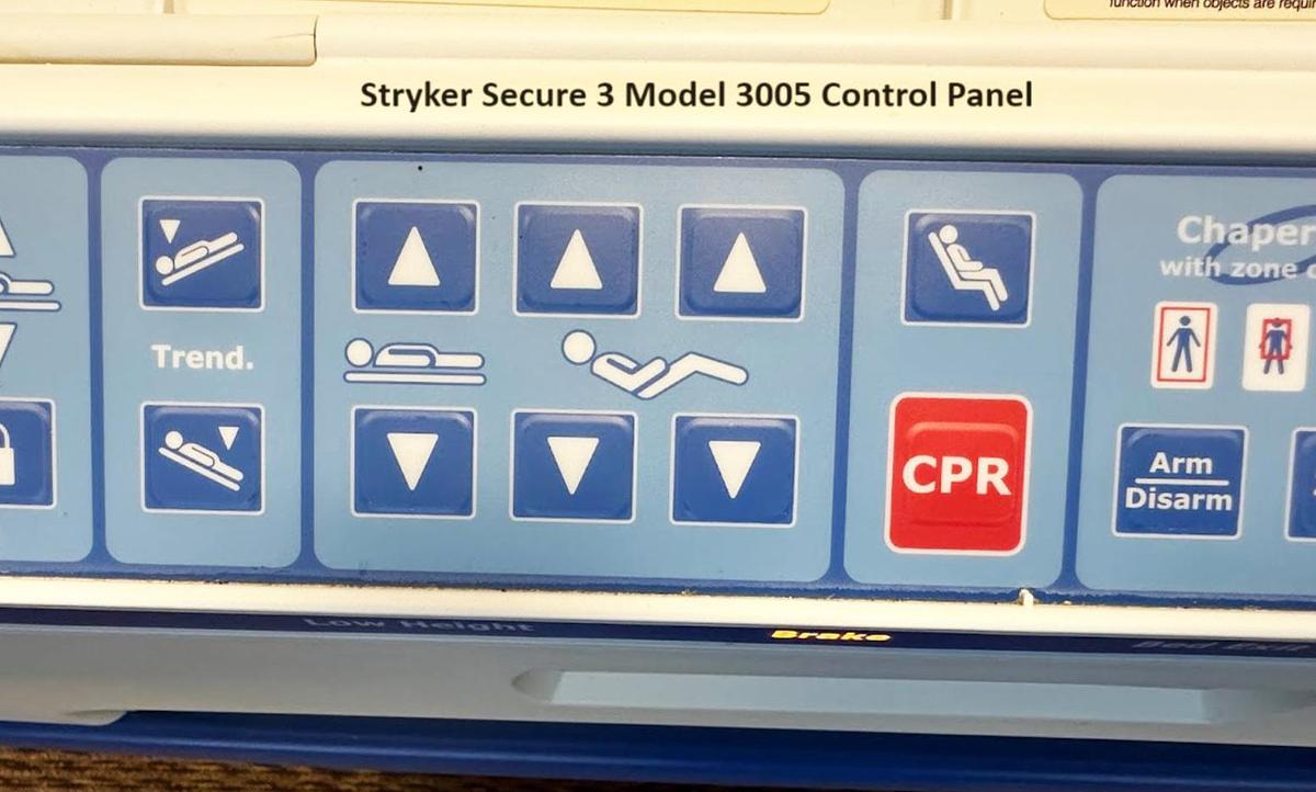 Used Stryker Secure 3 Model 3005 Hospital Bed
