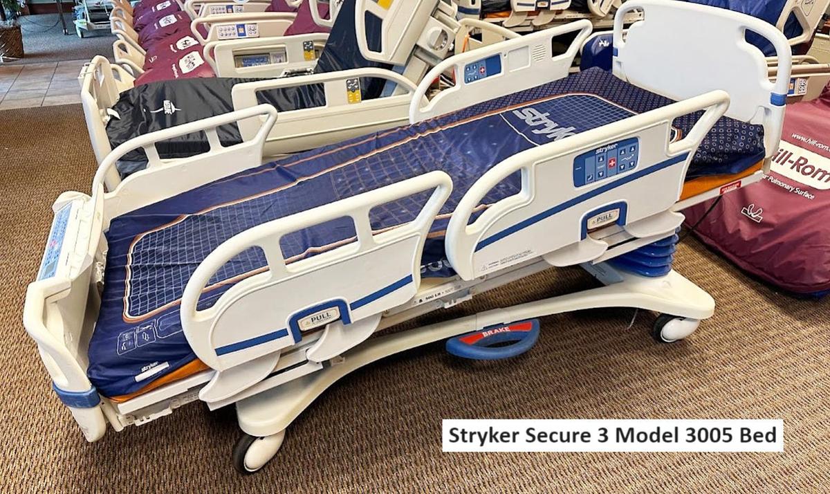 Used Stryker Secure 3 Model 3005 Hospital Bed