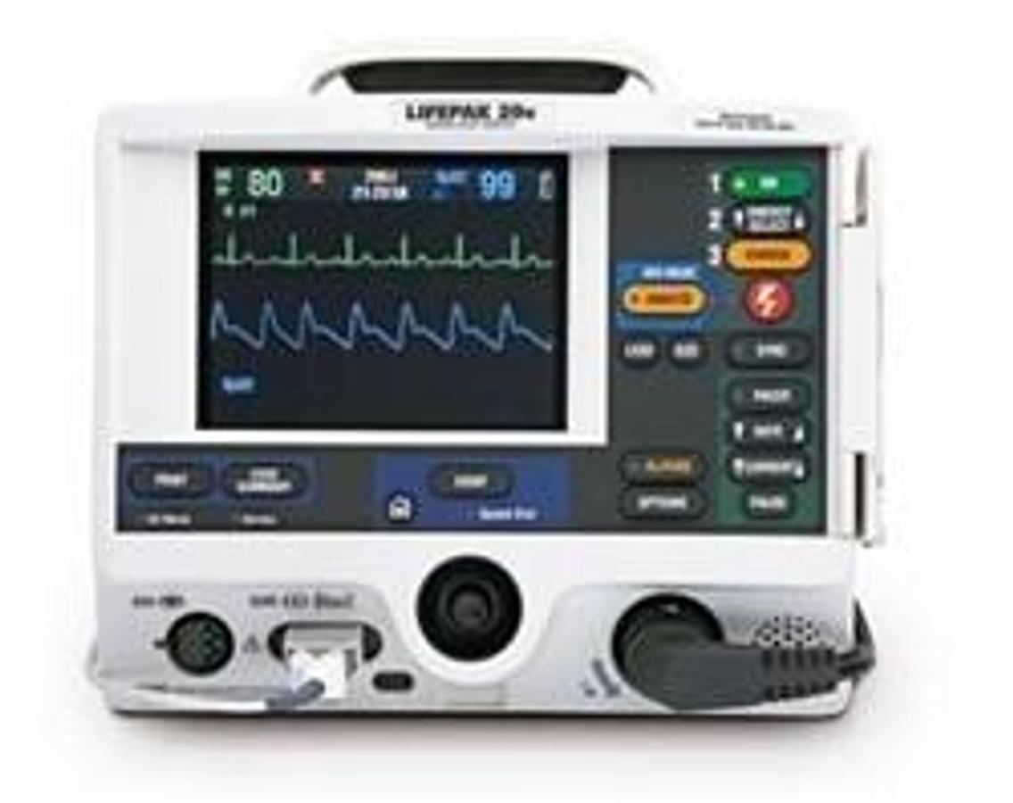 Refurbished Physio-Control Lifepak 20, 3-lead Biphasic Defibrillator Monitor - Refurbished