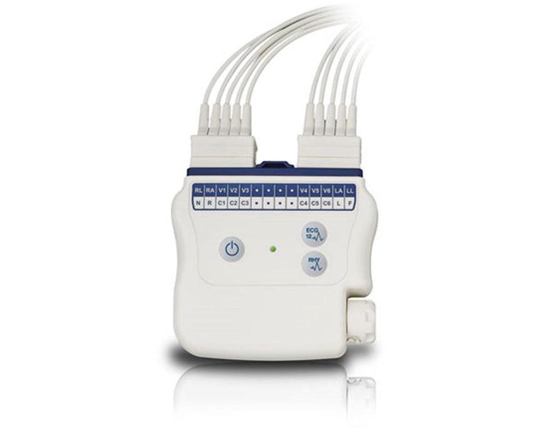 Used Mortara Wireless Acquisition Module V2 (WAM) with Pinch Clip Leads, AHA 41000-031-52