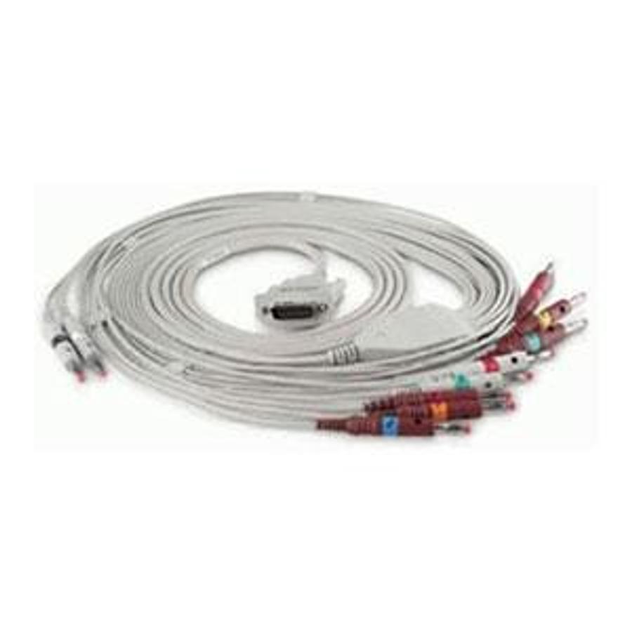 Used Edan ECG Cable 4mm dia., 3-Leads Connector, 10-Leads Banana Connector, AHA For SE-1200 Express Basic, SE-1200 Express, SE-12EXP, SE-18