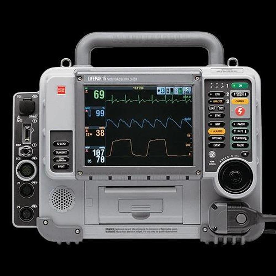 Refurbished Physio-Control Lifepak 15, 12 Lead Biphasic Version 1 Defibrillator Monitor - Refurbished