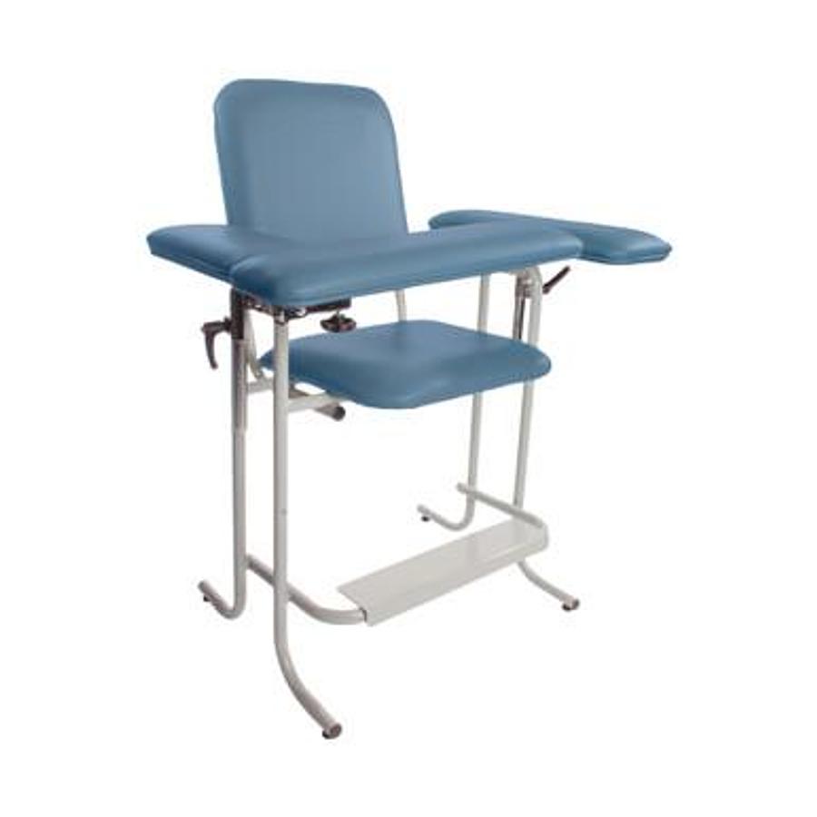 Used Dukal Blood Draw Chair, Tall Height, Blue