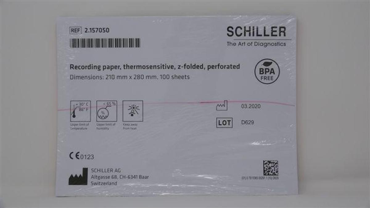 Used Schiller Case of recording paper for AT-102, AT-102 G2, CS-200