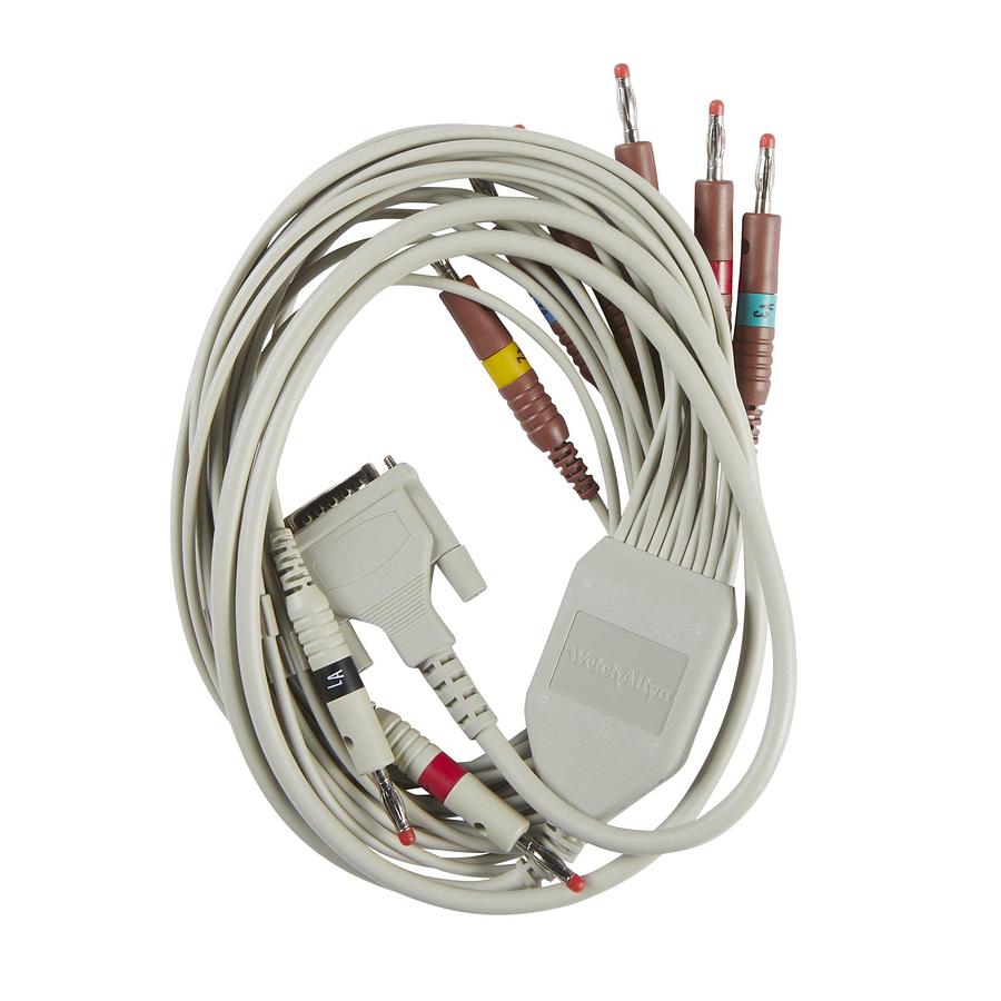 Used Patient Cable CP 150™ 10-Lead, AHA, Banana For Welch Allyn CP 150 ECG Machine