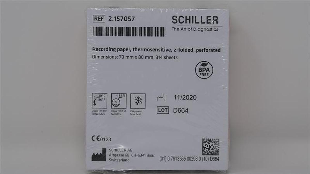 Used Schiller Pack of recording paper for AT-101