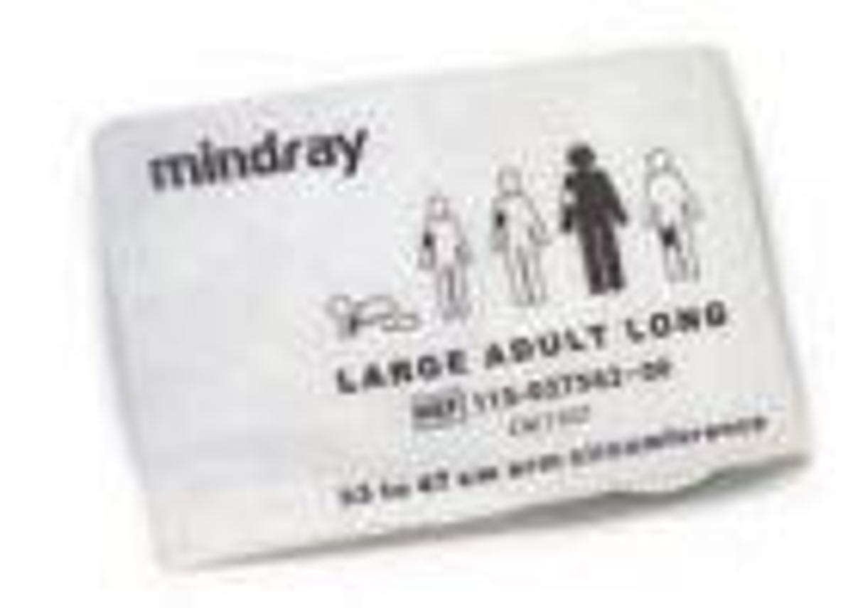 Used Mindray Disposable NIBP Cuff, Large Adult Long