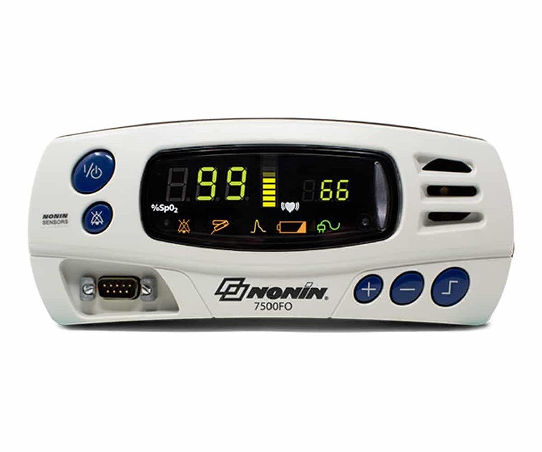 Used Nonin Model 7500FO Fiber Optic Pulse Oximeter