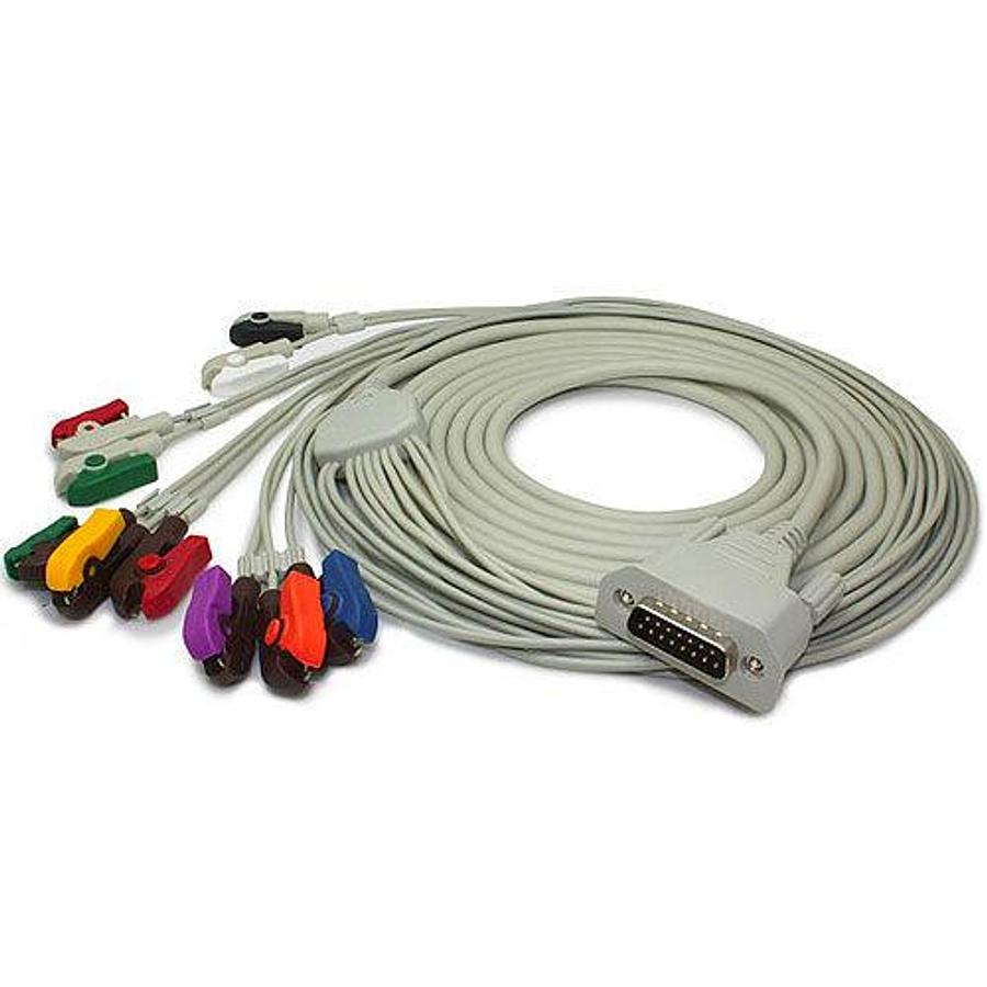 Used Edan ECG Cable (Grabber Style, AHA) 01.57.107584