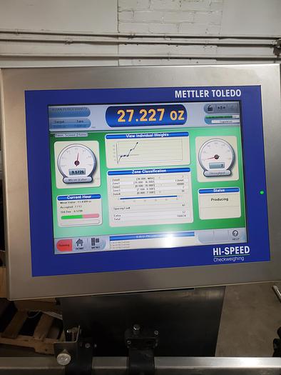Used Mettler Toledo XS checkweigher 0-32oz