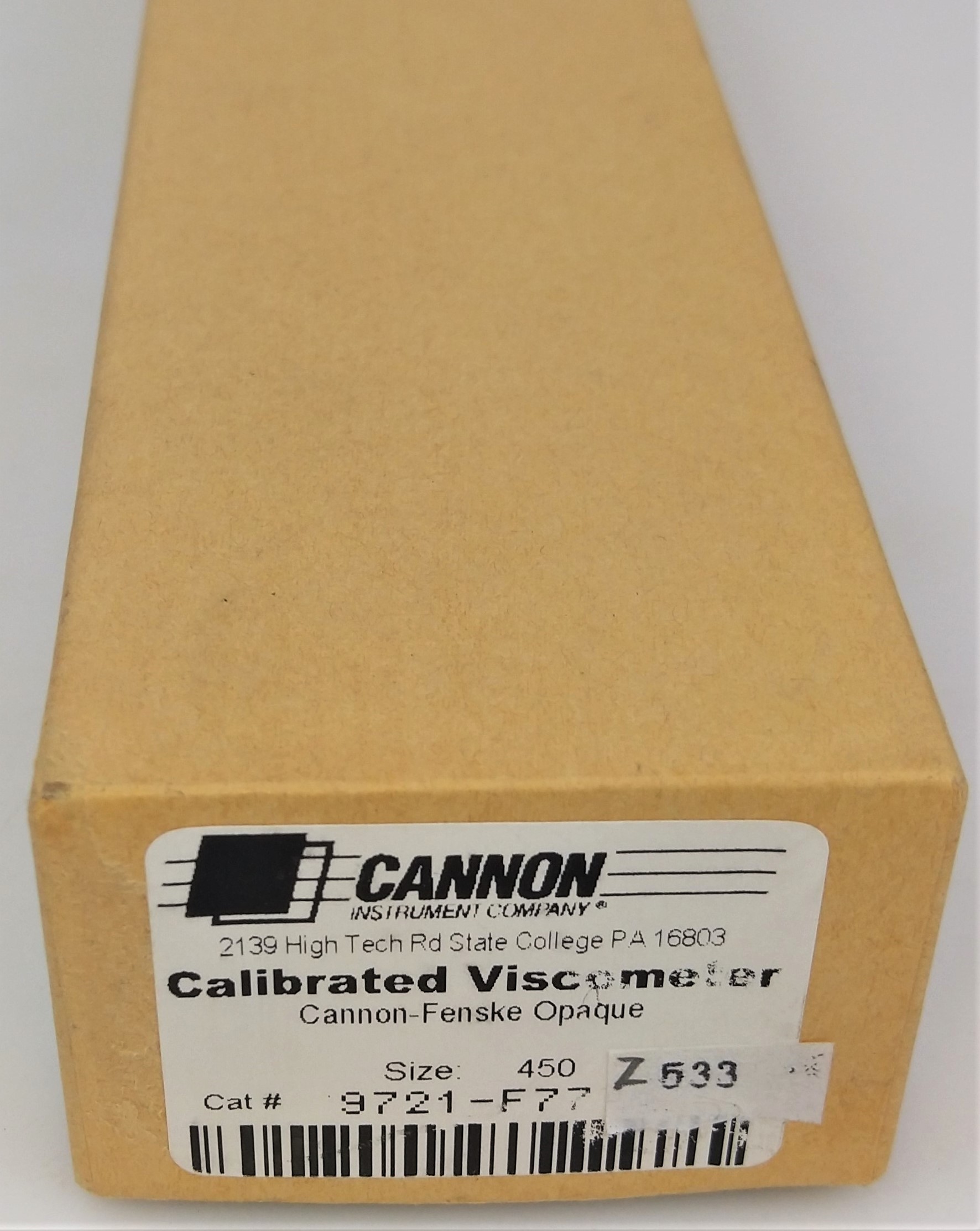 New Open Box Cannon-Fenske CFOC-450 (9721-F77) Certified Opaque Viscometer Tube - Size 450
