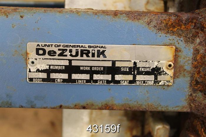 Used Dezurik 6" Hand Operated Knife Gate Valve #43159