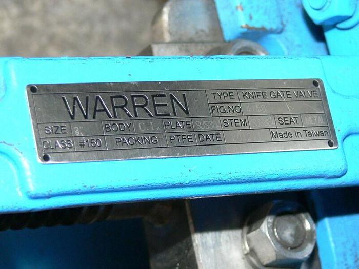 Used Heavy Duty 210 KG Cone Bottom Transfer Tank w/ Warren 3" Knife Gate Valve