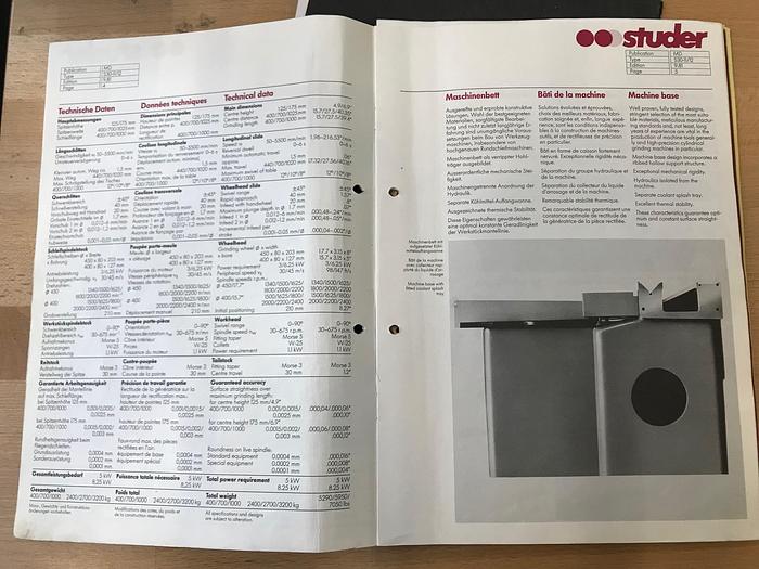Gebruikt Studer S30-12 rondslijper