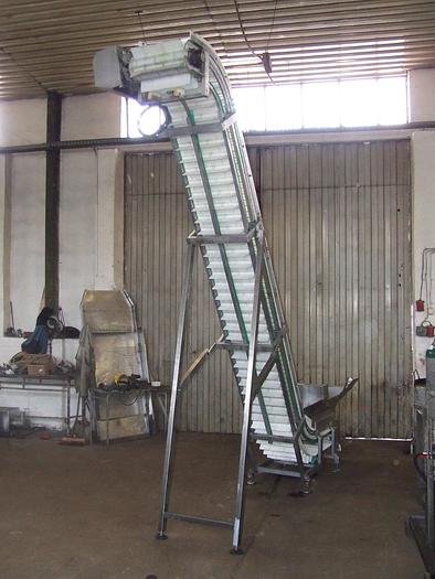 Used "Z" type conveyor with modular, sill, white belt - CABINPLANT