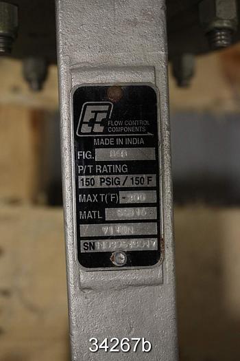 Used Fcc 6" Hand Operated Knife Gate Valve #34267