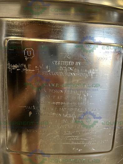 Used DCI 125 L Stainless Steel Jacketed Tulip Pressurized Reactor w/ 1/2 HP Motor