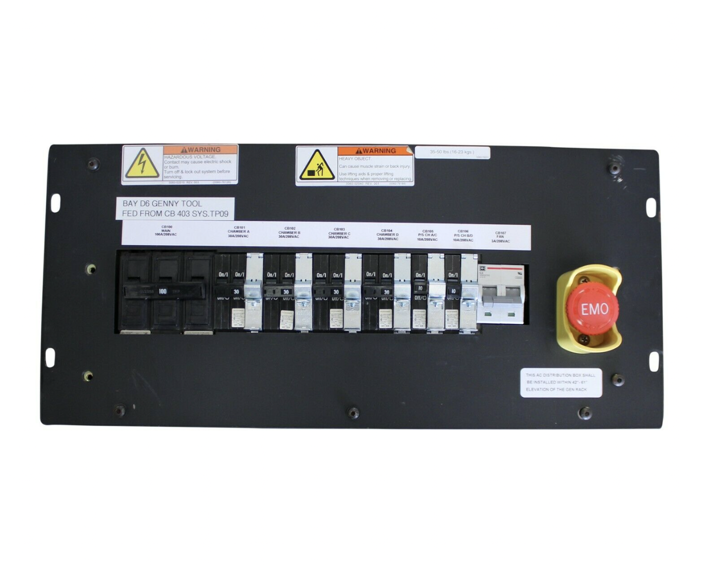 Used AC Distribution Box INDUSTRIAL CONTROL PANEL BN-857191