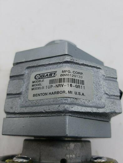 Used Gast MFG 1UP-NRV-16-GR11 Gear Motor