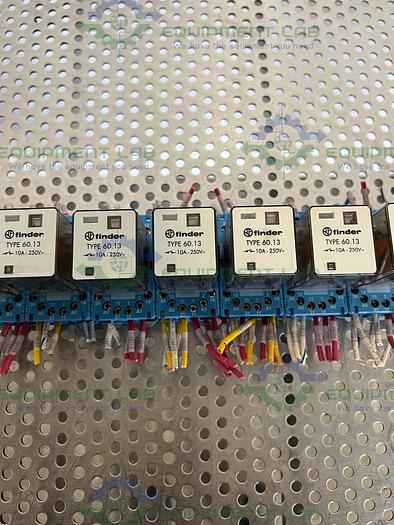 Used Lot of 15 - Finder 60.13 Relay 250V, 10A w/ Finder 90.112 Socket