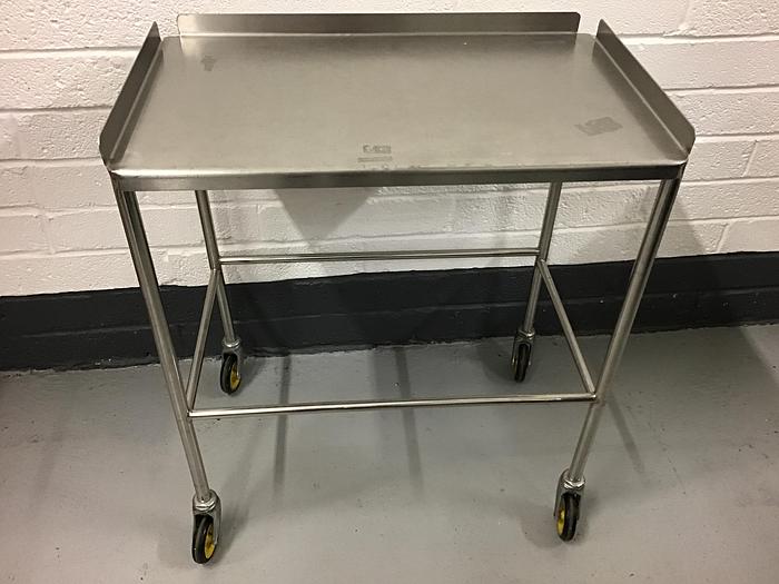 Used Trolley stainless steel 1 shelf 770x450mm