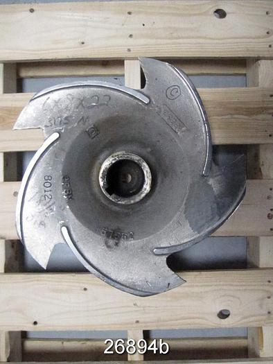 Used Goulds 3175 Impeller, 6x8x22, 5-Vane 18.5" Diameter Stainless Steel Impeller #26894