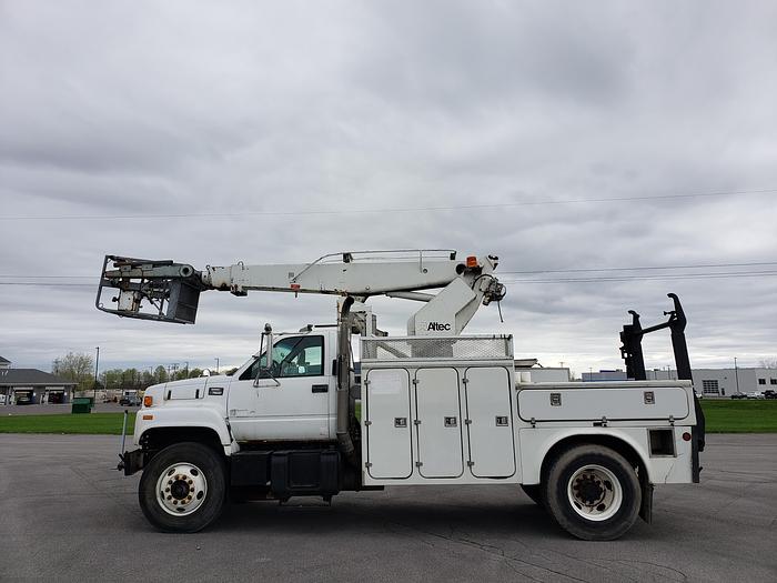Used 1998 GMC 7500 w/ Altec AP45 Cable Placer Bucket Truck