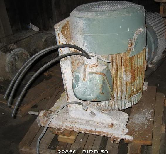 Used Bird 50 Centriscreen, .065" Holes, Patent No.: 2975899, 3X3 Rotor, 75Hp Motor And Motor Mount #22856