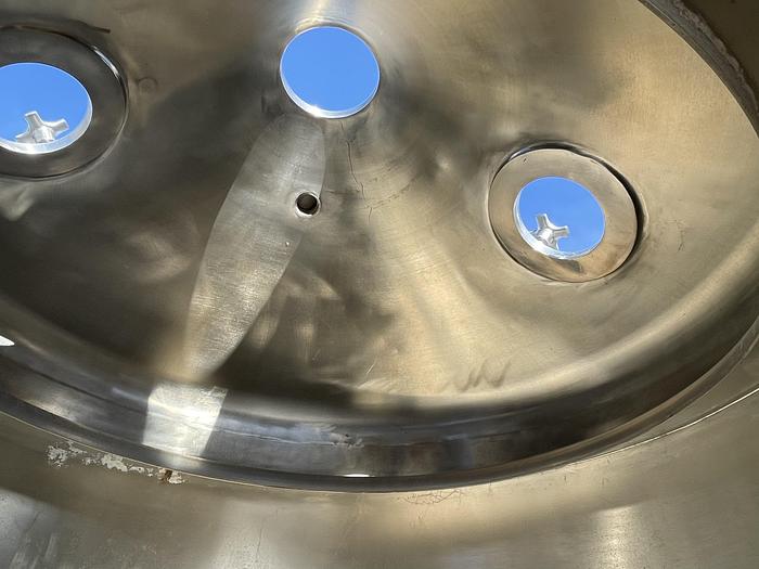 Used 200 Gallon Stainless Steel Cone Top & Bottom Batch Tank