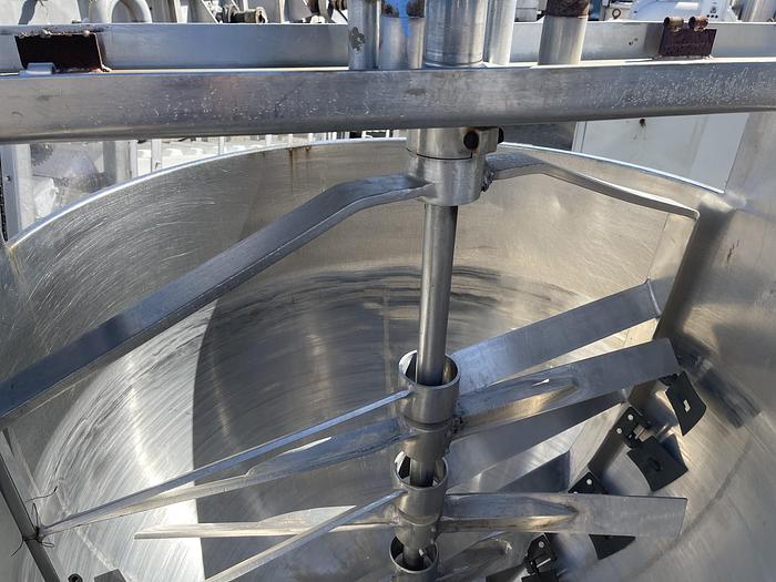 Used Groen 150 Gallon Stainless Steel Jacketed Mix Kettle With Dual Motion Agitation