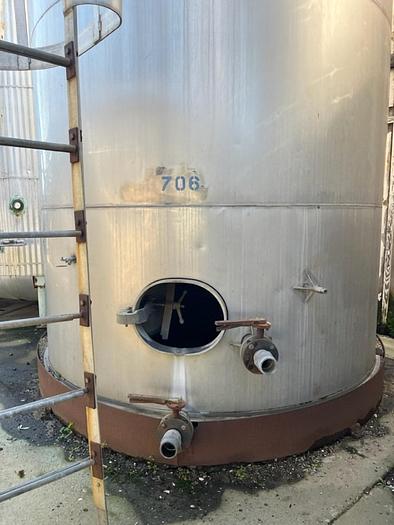 Used 9,700 gallon Stainless Steel storage Tanks (Two identical)