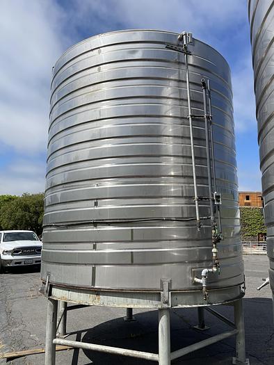 Used 5,395 Gallon Stainless Steel Jacketed White Wine Tanks