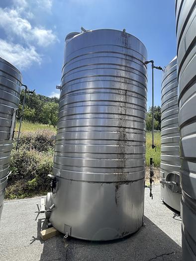 Used 3,275 Gallon Stainless Steel Jacketed White Wine Tanks