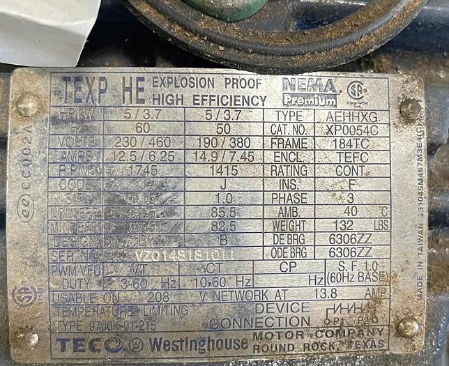 Used Waukesha Model 060 Positive Displacement Pump