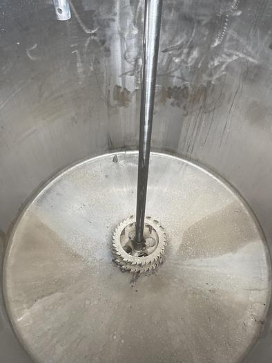 Used Crepaco 800 Gallon Vertical Stainless Steel Mix Tank with Dual Cowles Sawblades Agitation