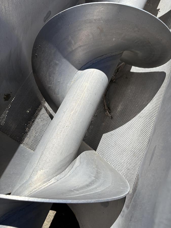Used 12'' Wide x 10' Long Stainless Steel Screw Conveyor