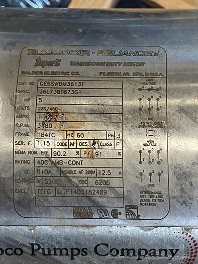 Used AMPCO Model 216MD18T-S   1.5" x 2" Centrifugal Pump