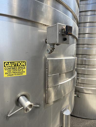 Used 2,626 Gallon Stainless Steel Jacketed White Wine Tanks