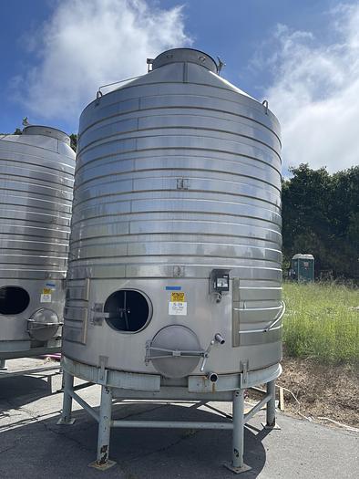 Used 5,395 Gallon Stainless Steel Jacketed White Wine Tanks