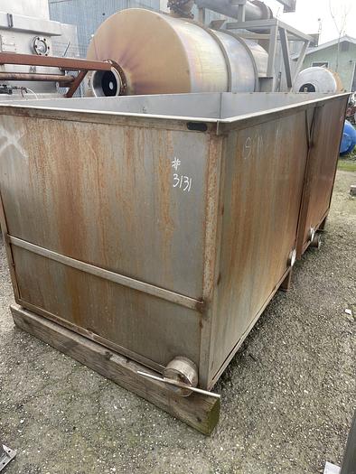 Used 800 Gallon Rectangular Stainless Steel Tank #3131
