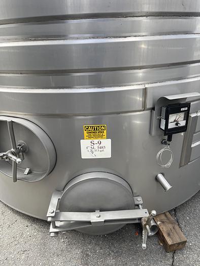 Used 5,483 Gallon Stainless Steel Jacketed White Wine Tanks