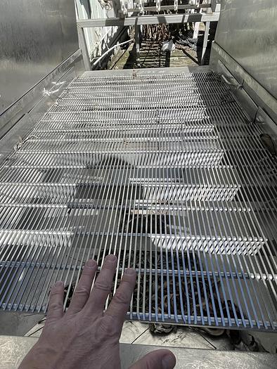 Used Commercial Mfg. 30'' Wide x 78'' Long Stainless Steel Dewatering Shaker