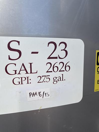 Used 2,626 Gallon Stainless Steel Jacketed White Wine Tanks