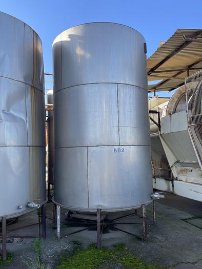Used 4,400 Gallon Vertical Stainless Steel Storage Tanks