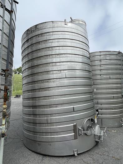 Used 5,483 Gallon Stainless Steel Jacketed White Wine Tanks