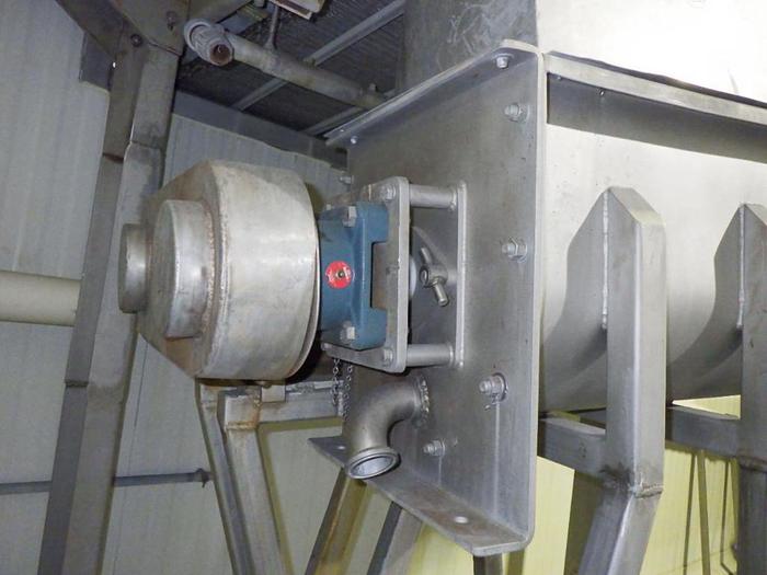 Used 25' KOFAB Incline Stainless Steel Auger Screw Conveyor