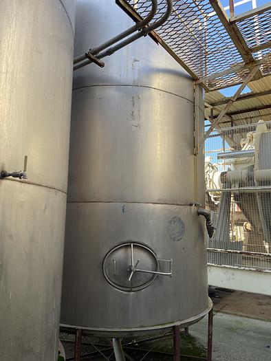 Used 4,400 Gallon Vertical Stainless Steel Storage Tanks