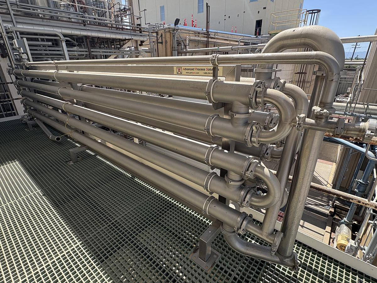 Used Advanced Process Solutions Heat Exchanger APS Tube In Tube