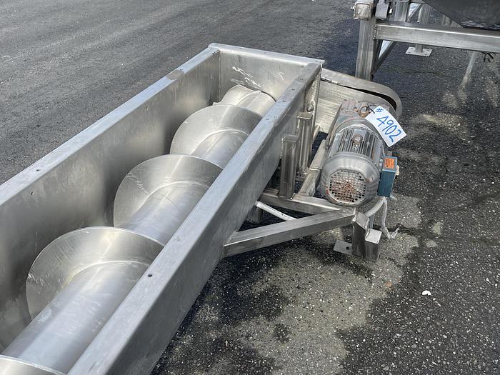 Used 21' Long x 14" Diameter Auger Screw Conveyor