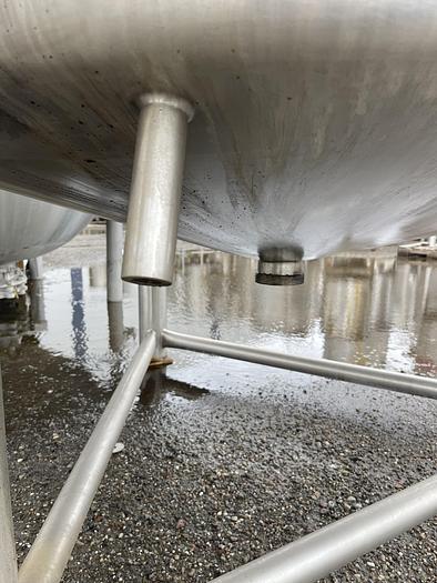 Used Crepaco 800 Gallon Vertical Stainless Steel Mix Tank with Dual Cowles Sawblades Agitation